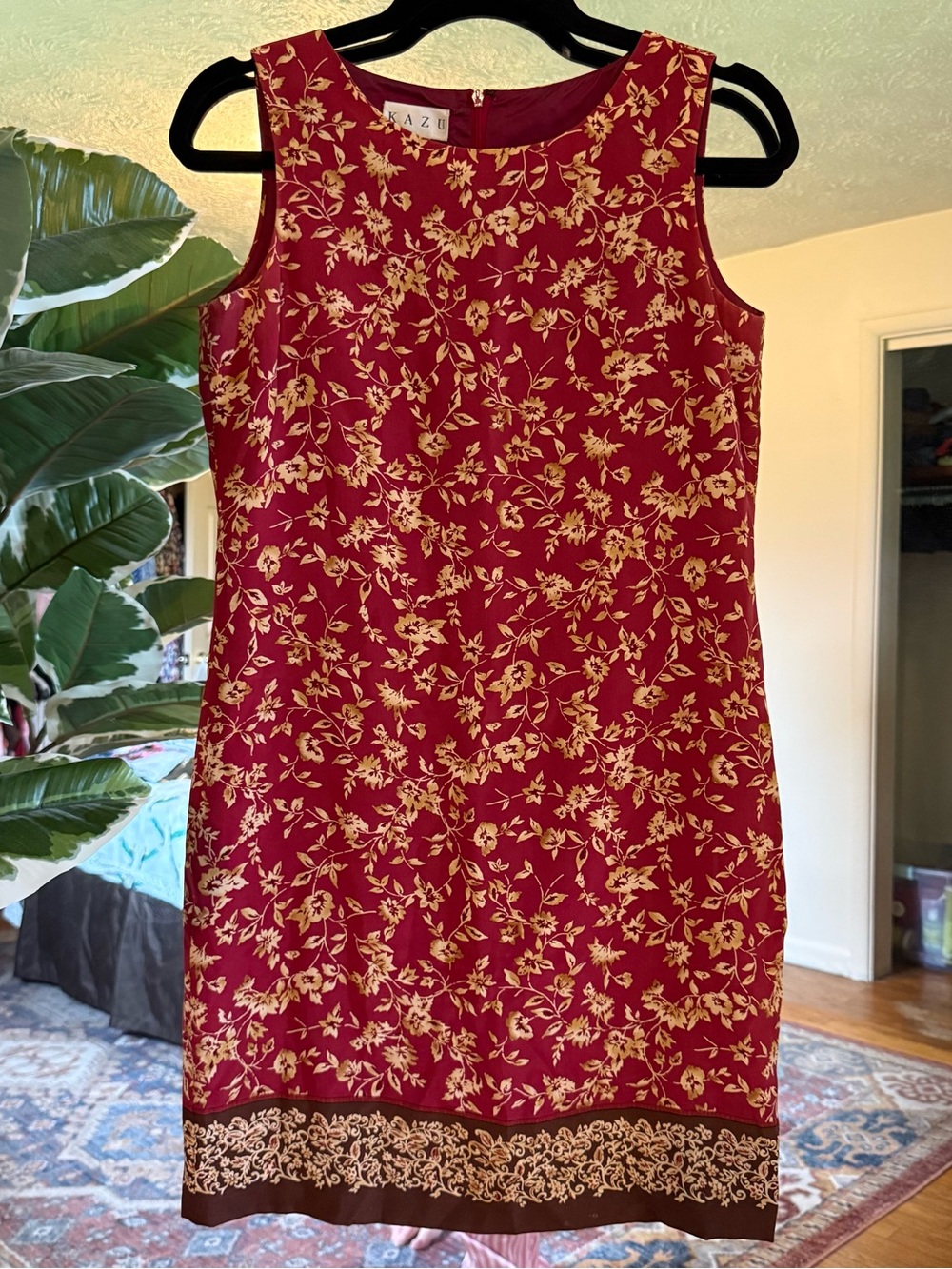 Kazu vintage 90s floral silk mini dress